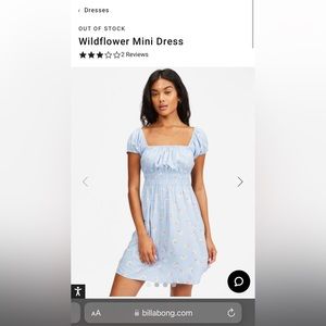 Billabong wildflower mini dress
